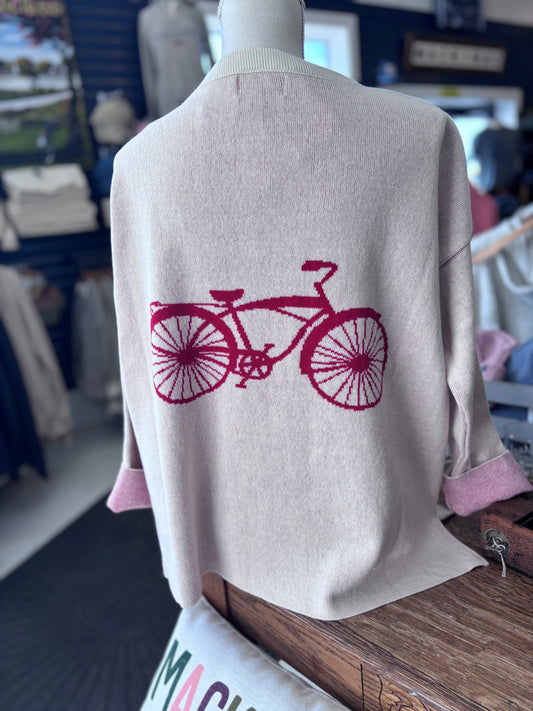 Red Bike Back Mackinac Sweater