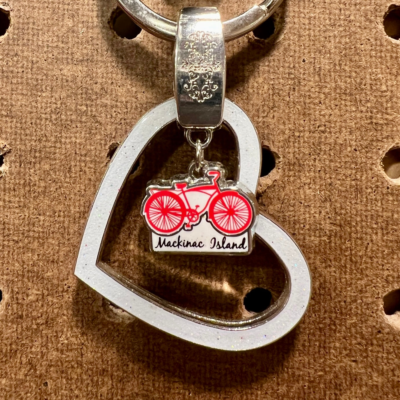 Tilted Heart Key Chain